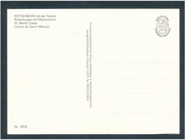 Rothenburg ob der Tauber Röderbogen mit Markusturm